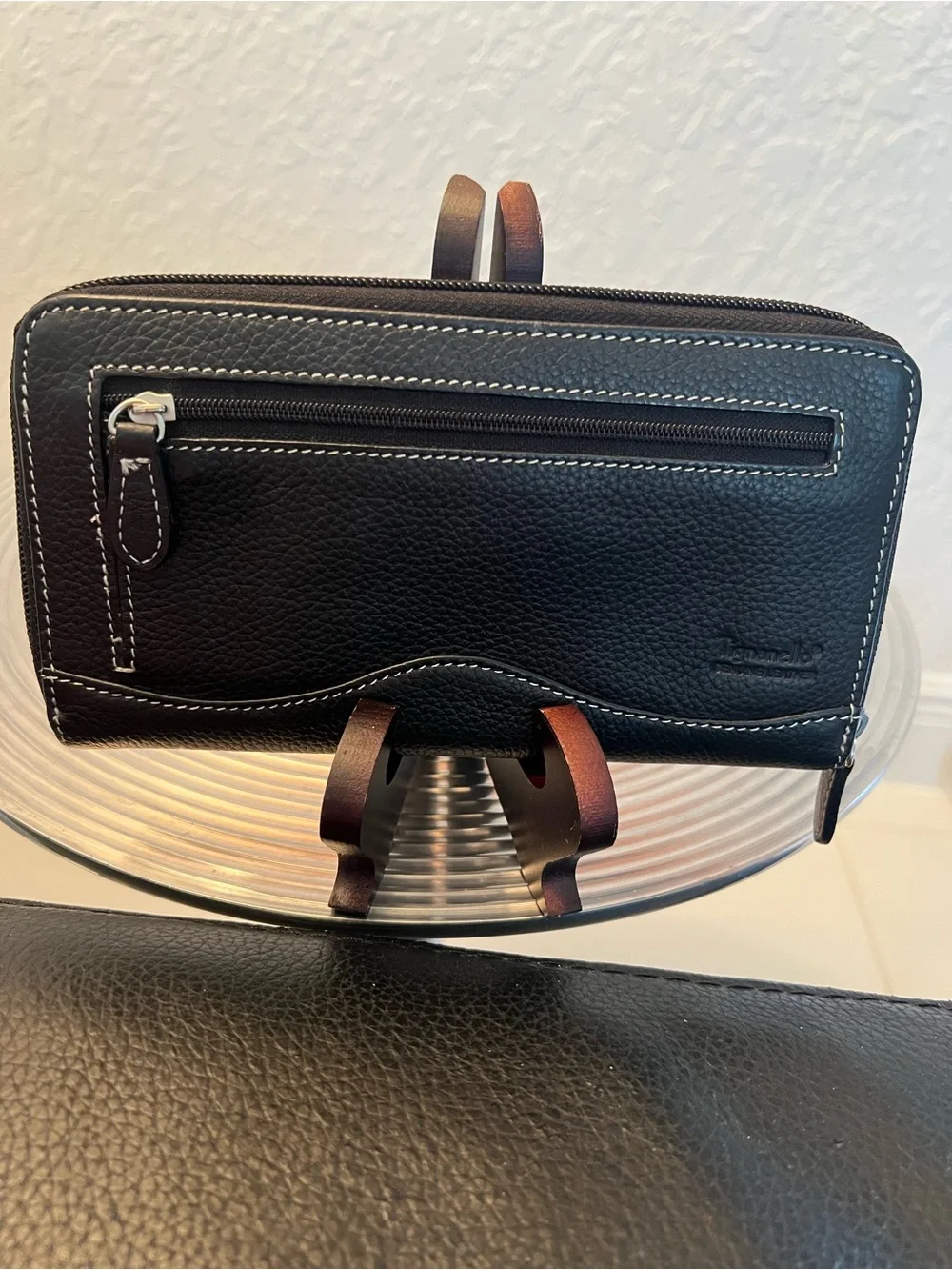 BLACK TIGNANELLO PEBBLED LEATHER NWOT WALLET